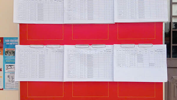 XÃ THÁI BÌNH HOÀN THÀNH NIÊM YẾT DANH SÁCH CỬ TRI