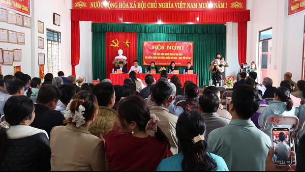 Ứng cử viên đại biểu HĐND tỉnh tiếp xúc cử tri xã Thái Bình