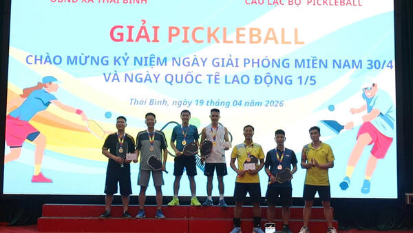 Xã Thái Bình tổ chức Giải Pickleball chào mừng Kỷ niệm ngày giải phóng Miền Nam và Ngày Quốc tế lao động