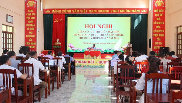 TỔ ĐẠI BIỂU SỐ 06 HỘI ĐỒNG NHÂN DÂN TỈNH TIẾP XÚC CỬ TRI TẠI XÃ THÁI BÌNH