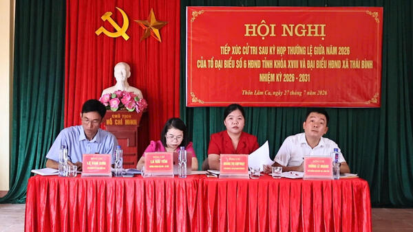 Tổ đại biểu số 6 HĐND tỉnh tiếp xúc cử tri sau kỳ họp thường lệ giữa năm 2026 tại thôn Lâm Ca