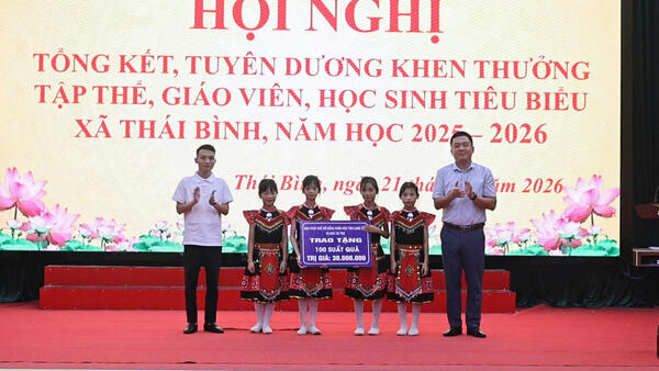 UBND xã Thái Bình  tổng kết năm học 2025 - 2026