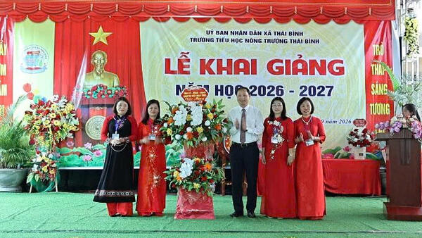 Trường Tiểu học Nông trường Thái Bình tổ chức  Lễ khai giảng năm học 2026-2027