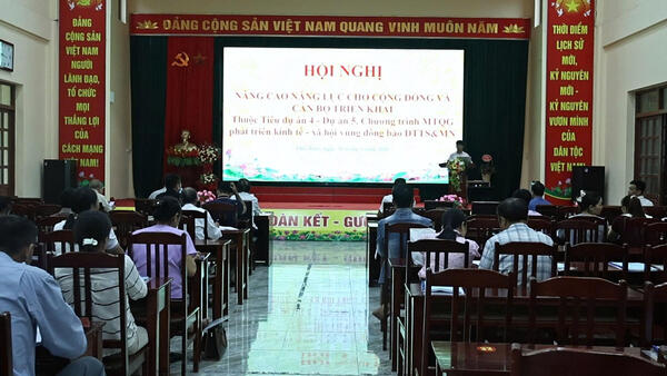 Xã Thái Bình tổ chức tập huấn nâng cao năng lực cho cộng đồng và cán bộ triển khai Tiểu dự án 4, Dự án 5