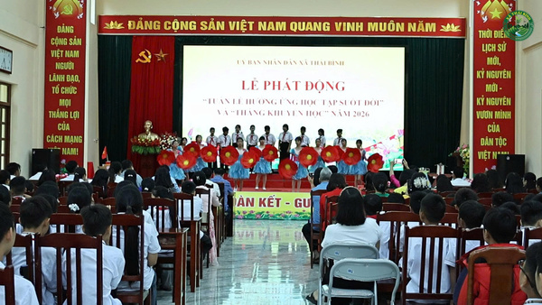 UBND xã Thái Bình tổ chức Lễ phát động “Tuần lễ hưởng ứng học tập suốt đời” và “Tháng khuyến học” năm 2026