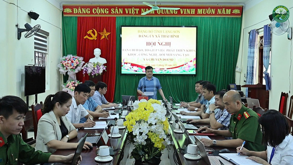 XÃ THÁI BÌNH TỔ CHỨC HỘI NGHỊ BAN CHỈ ĐẠO VỀ PHÁT TRIỂN KHOA HỌC, CÔNG NGHỆ, ĐỔI MỚI SÁNG TẠO VÀ CHUYỂN ĐỔI SỐ 9 THÁNG ĐẦU NĂM 2026